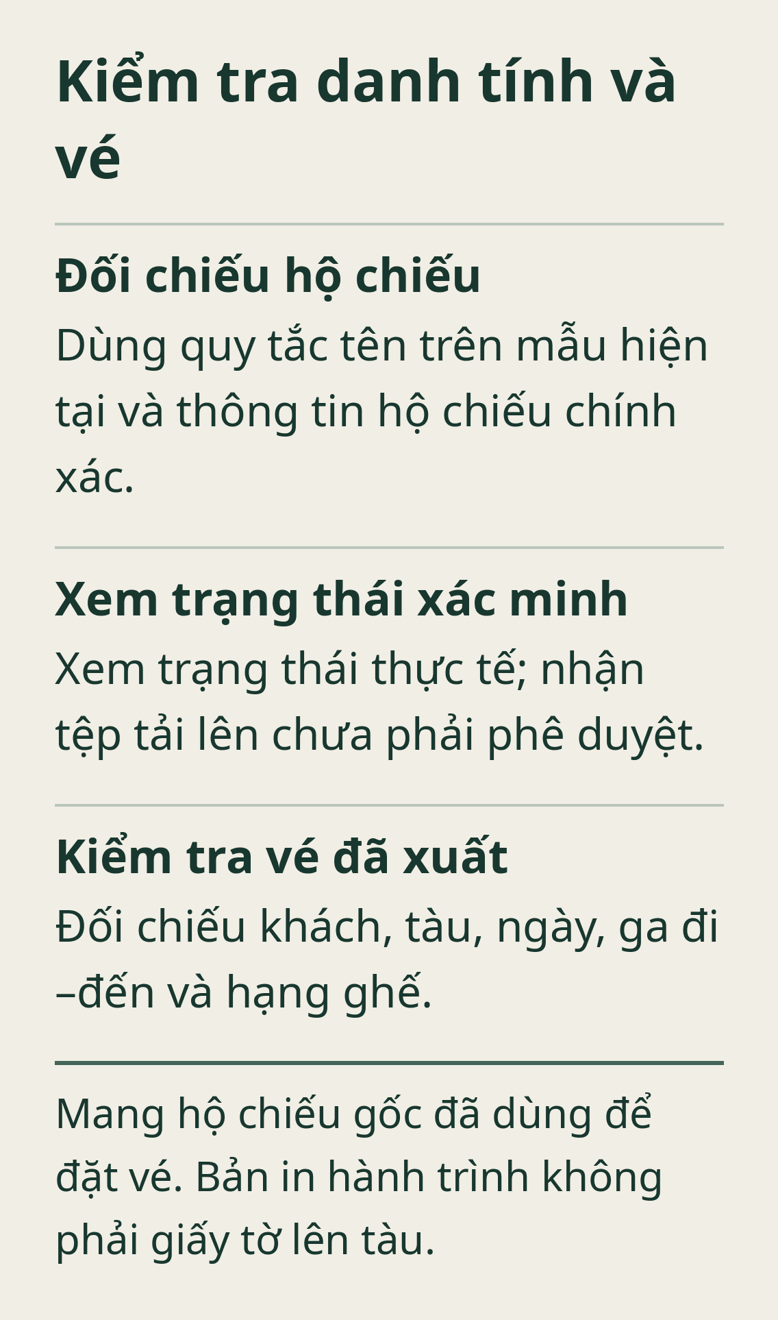 Kiểm tra danh tính và vé