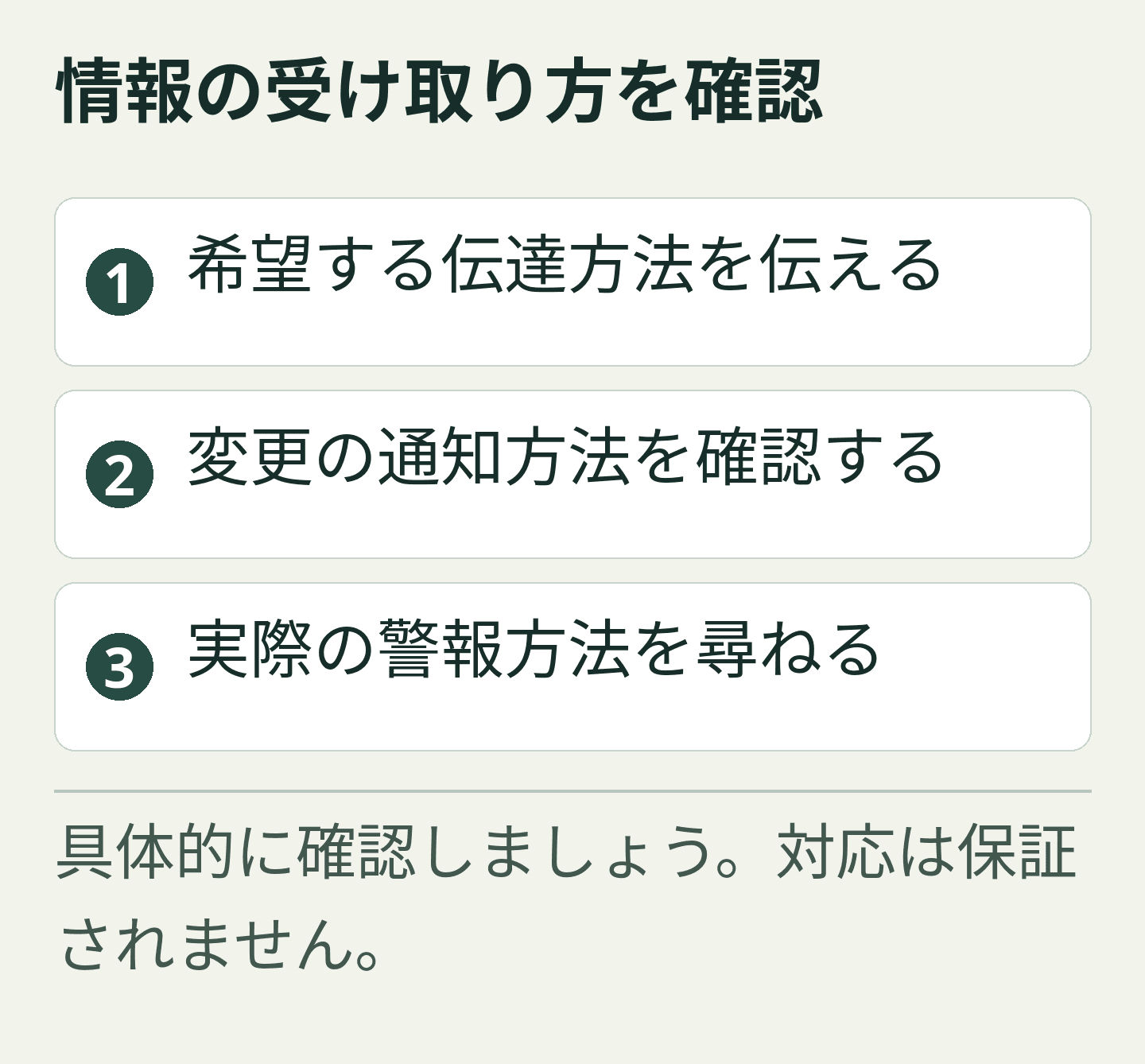 編集部独自の図解: 情報の受け取り方を確認