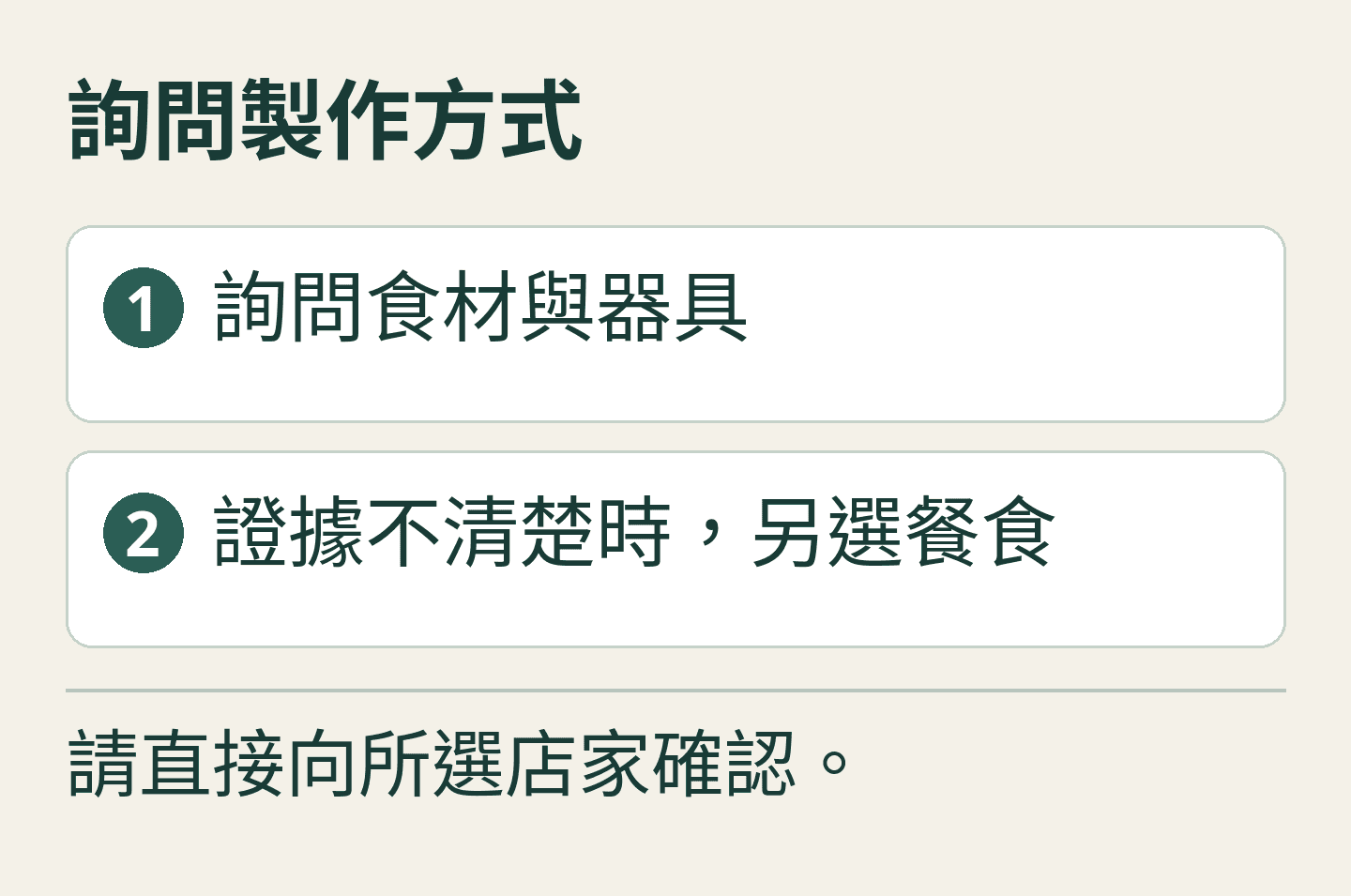 原創編輯指南卡: 詢問製作方式