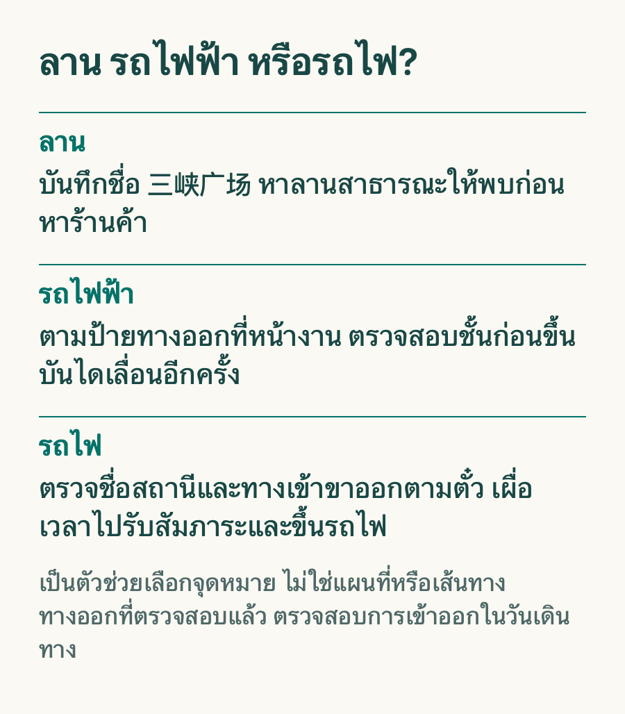 ลาน รถไฟฟ้า หรือรถไฟ?