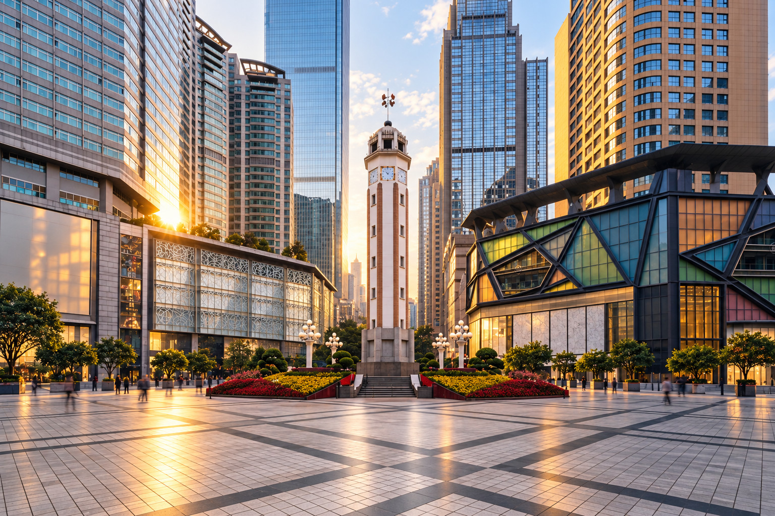 Ilustrasi AI: Monumen Pembebasan Jiefangbei