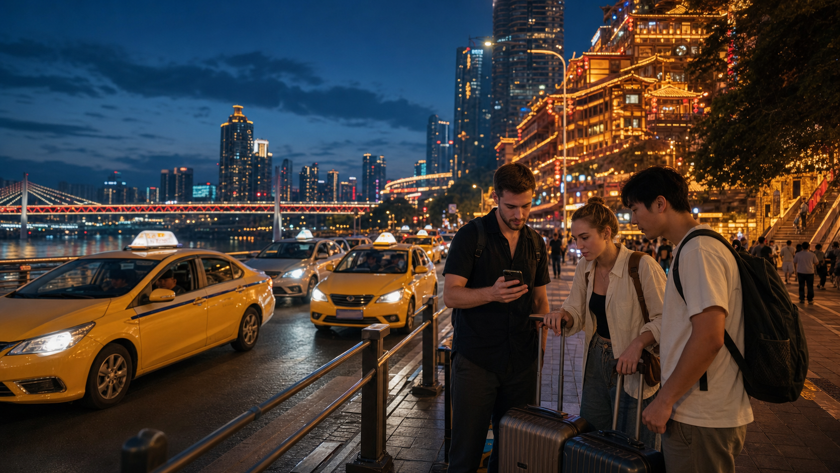 Gambar sampul untuk Panduan Taksi, DiDi, dan Ride-Hailing Chongqing 2026 untuk Wisatawan Asing